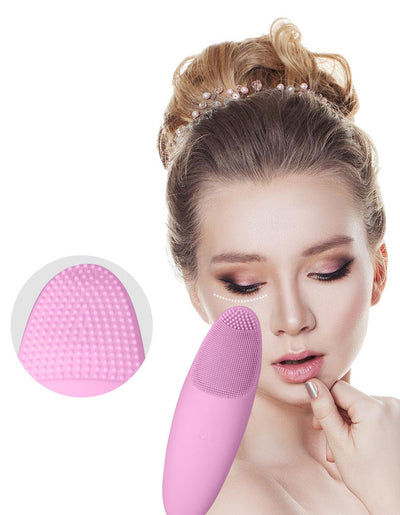 Facial cleansing facial heating silicone