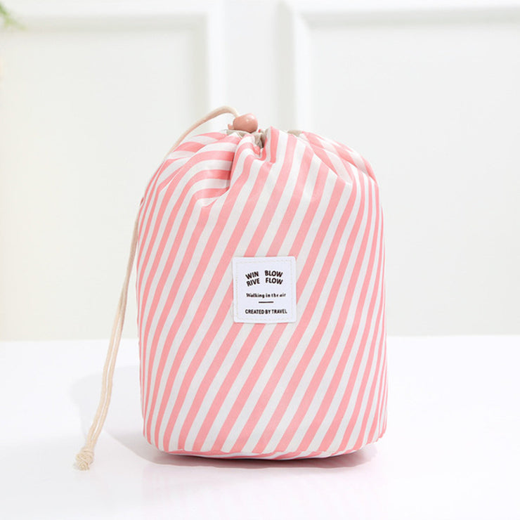 Round women makeup bag