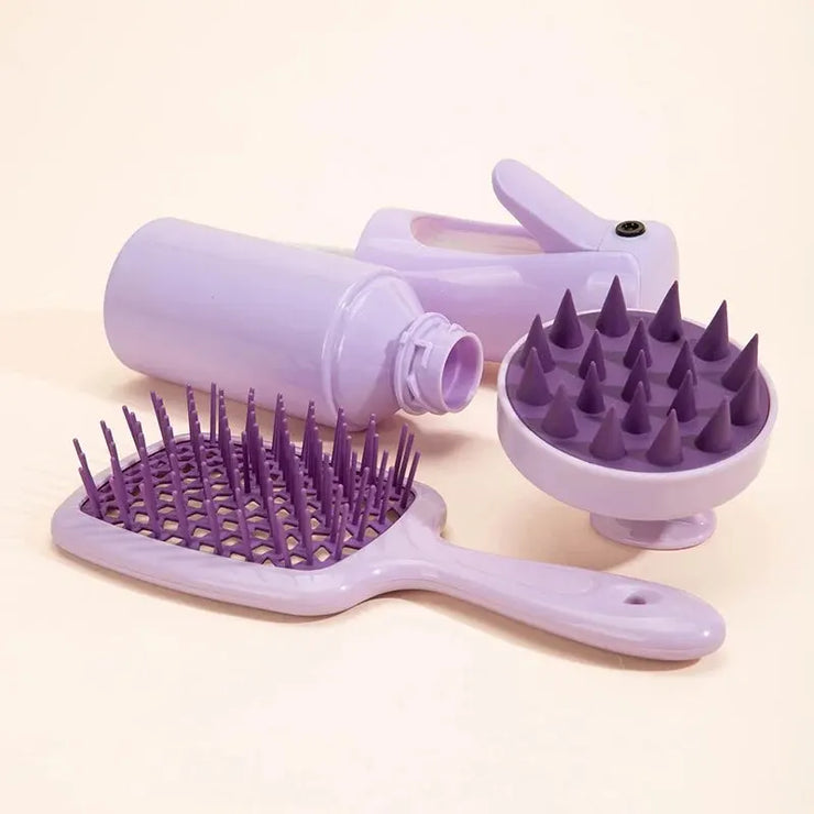 Hollow Comb Set With Spray Bottle 200ml Hair Care Product Set