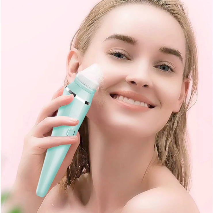 4 IN 1  Face Wash Machine Makeup Remove Facial Massager